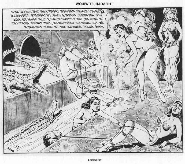 15P vintage evil lesbian bondage comic