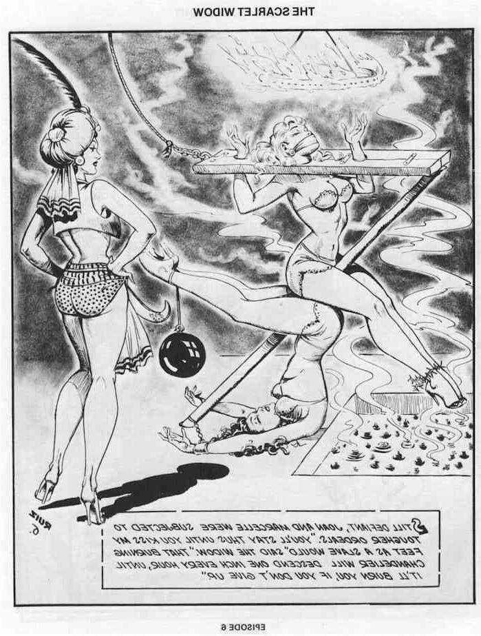 15P vintage evil lesbian bondage comic