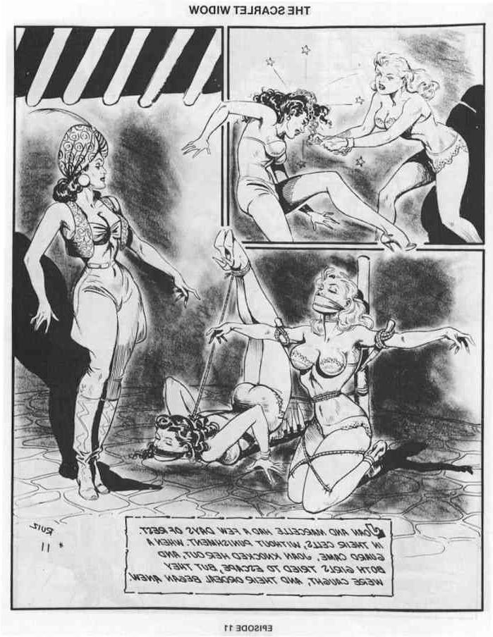15P vintage evil lesbian bondage comic