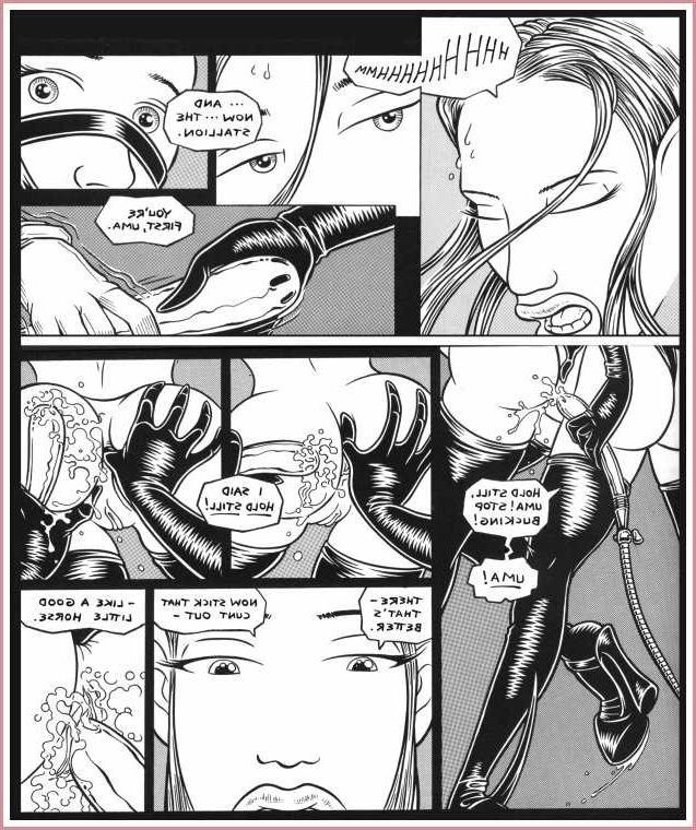 15P bizarre leather bondage sex comic
