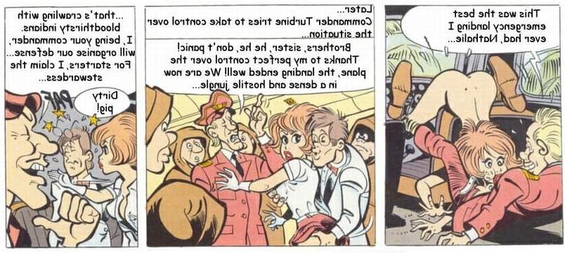 16P Funny comic adventures the stewardess