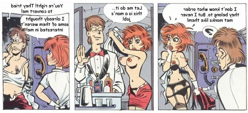 16P Funny comic adventures the stewardess