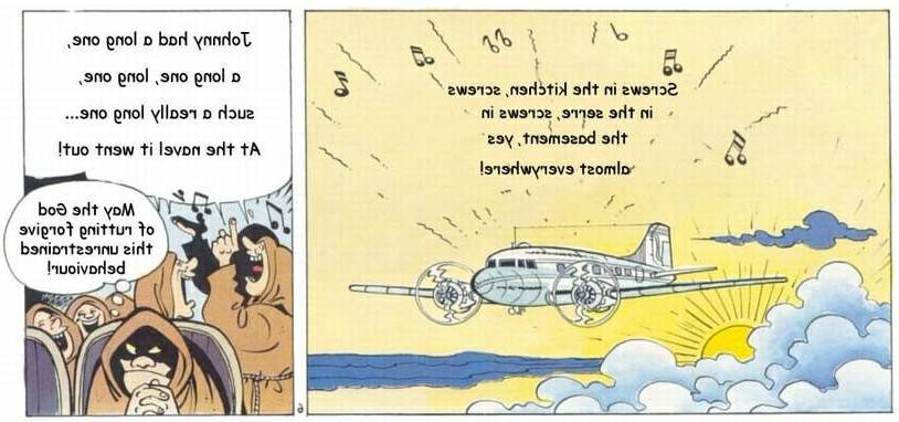 16P Funny comic adventures the stewardess