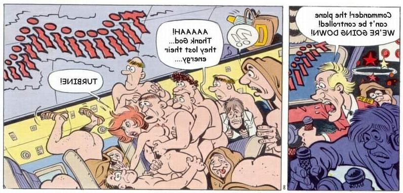 16P Funny comic adventures the stewardess