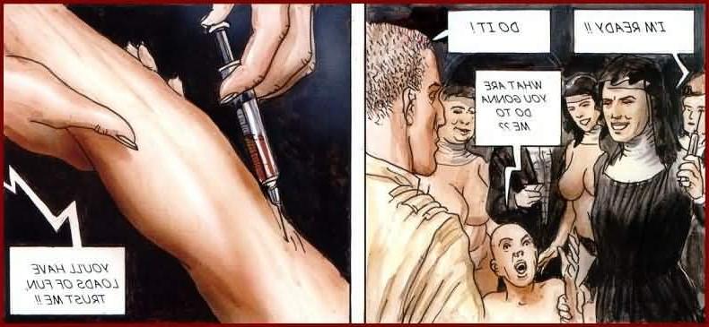 16P Hardcore-Comic-Fetisch über Nonnen und Sexsklaven
