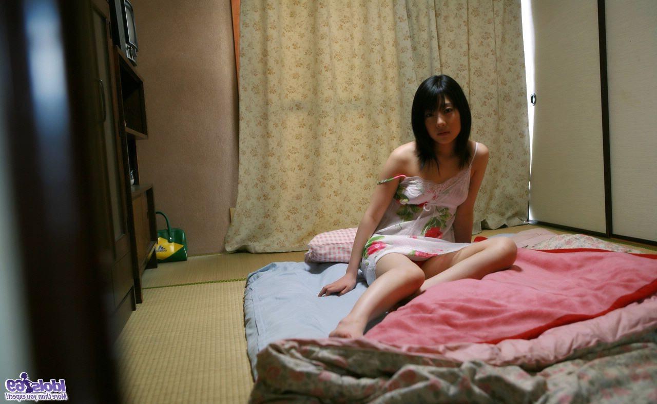 16P Horny Japanese babe shows her big tits