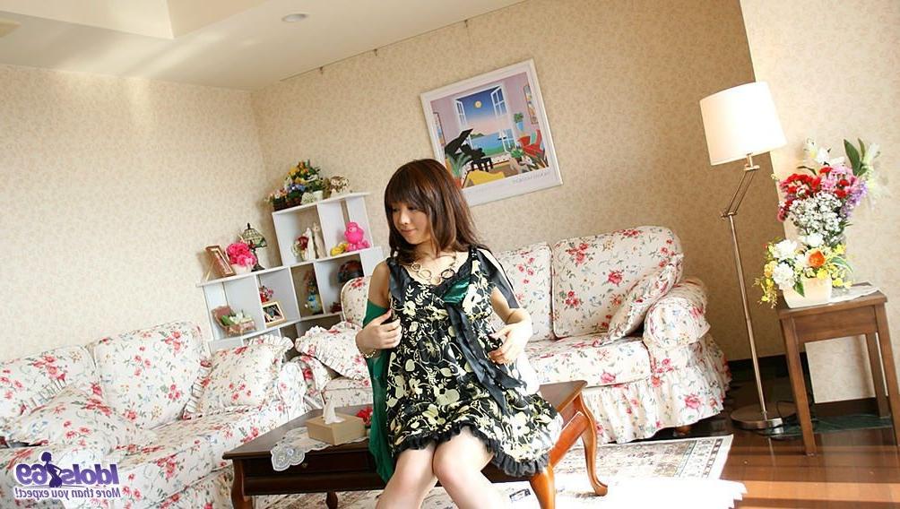 16P Naughty Erena pulls up her dress and lowers her panties