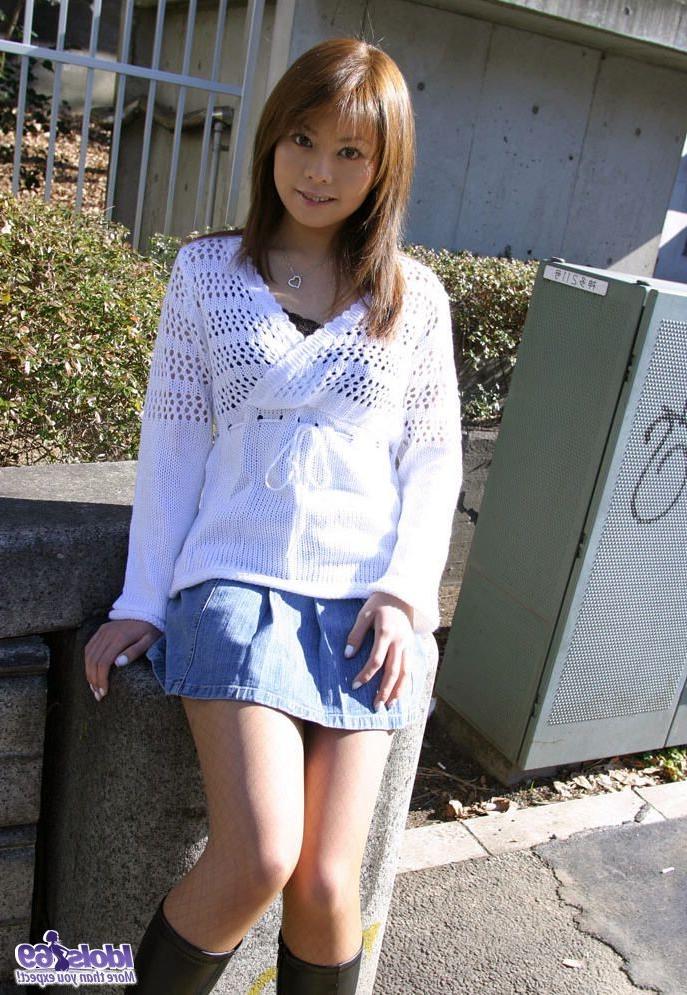16P Naughty Asian teen slut in a mini skirt likes showing off