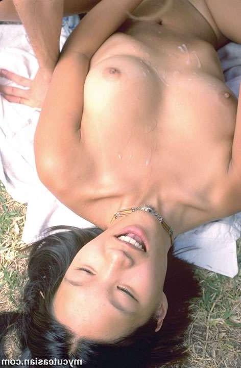 16P Asian teen fucked outdoor then get cum faced