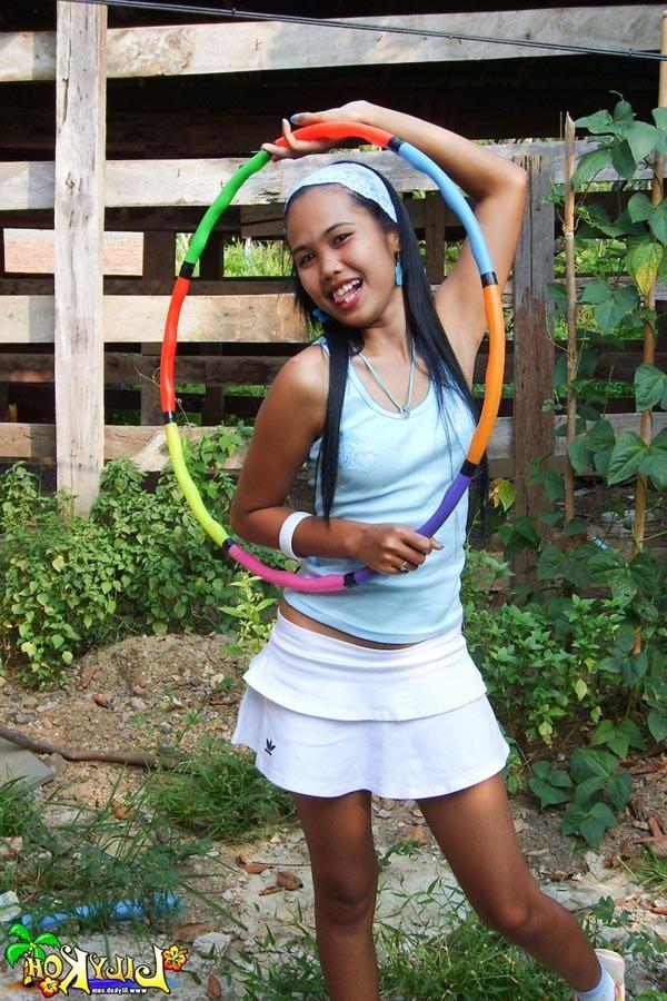16P asian teen outdoors
