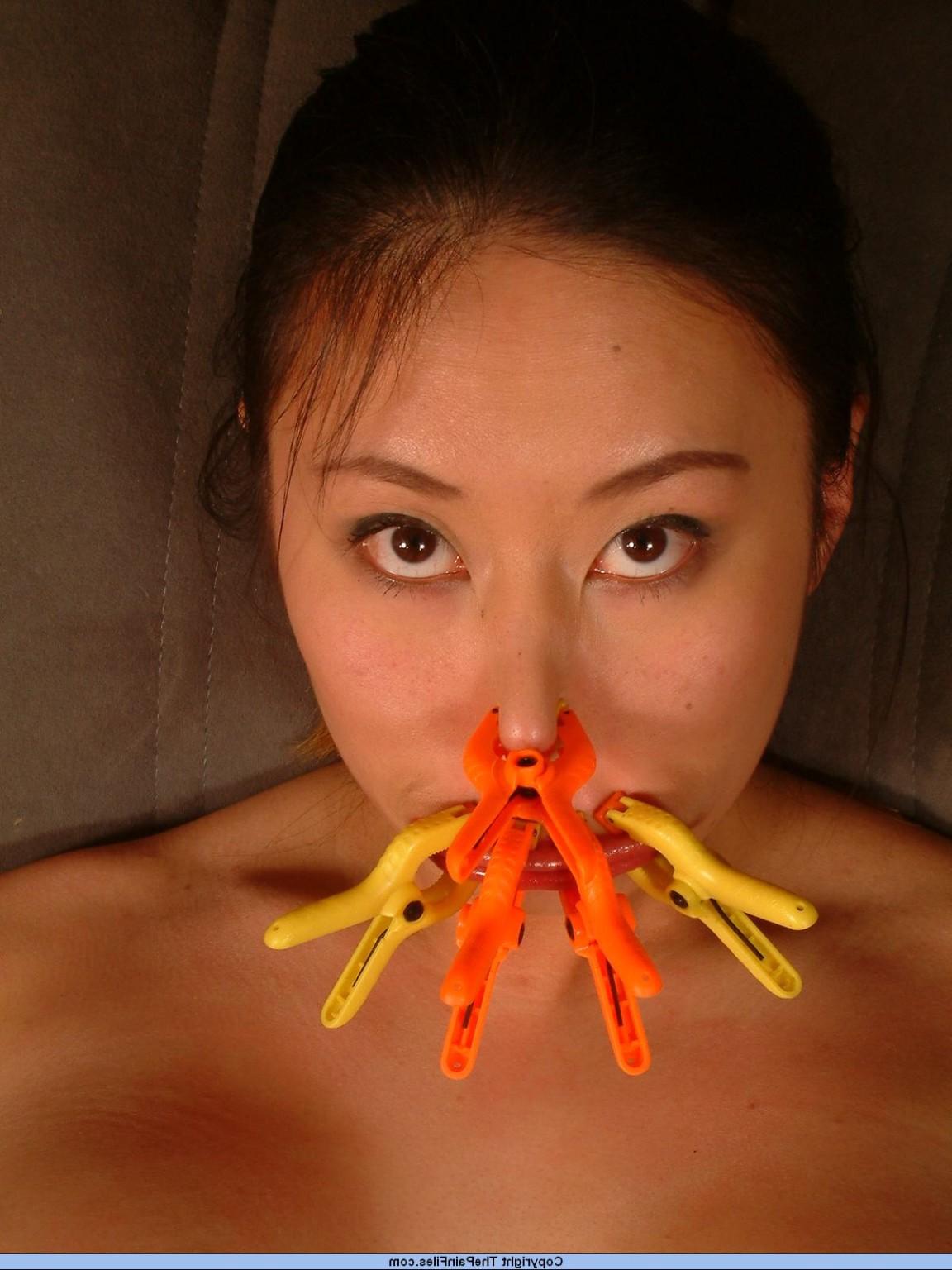 16P Asian bdsm slavegirls extreme facial pain and kink