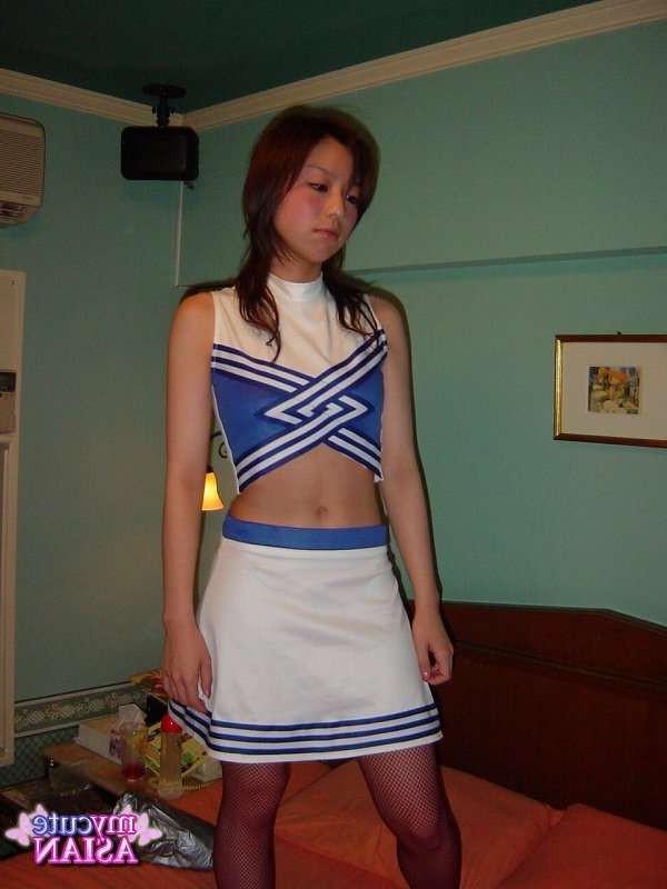 16P Asian coed plays with toy and then with a boy