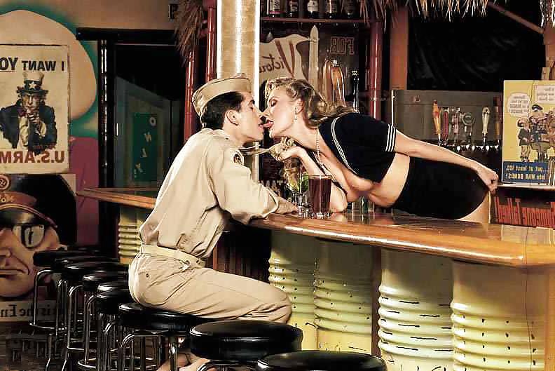 25P Bargirl fucking a soldier in the bar