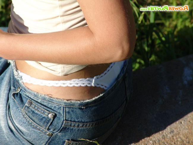 16P Beautiful blonde teen thong