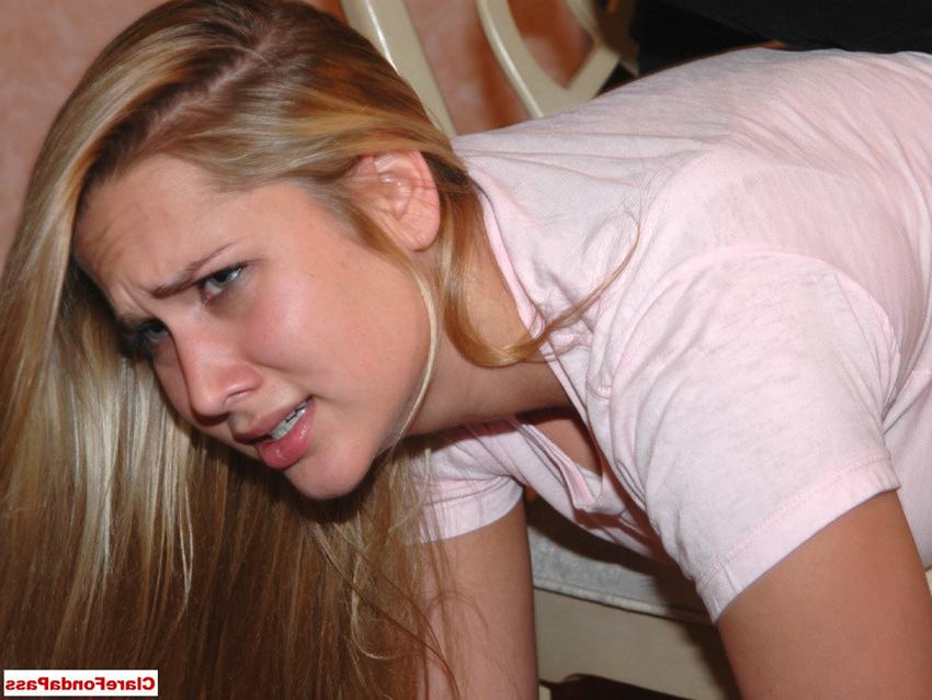 16P Clare Fonda spanks cuties ass red in hotel room
