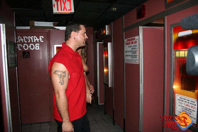 16P hot milf in a preview booth