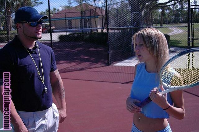 16P Lacie is an adorable blonde tennis player
