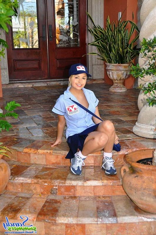 15P Brazilian model Sandy Summers in sexy postal uniform