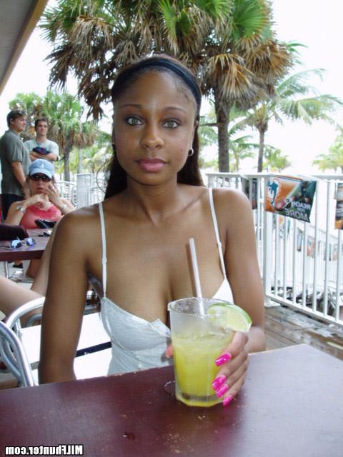 15P Ebony milf gets some hunter cock and cum on her tits