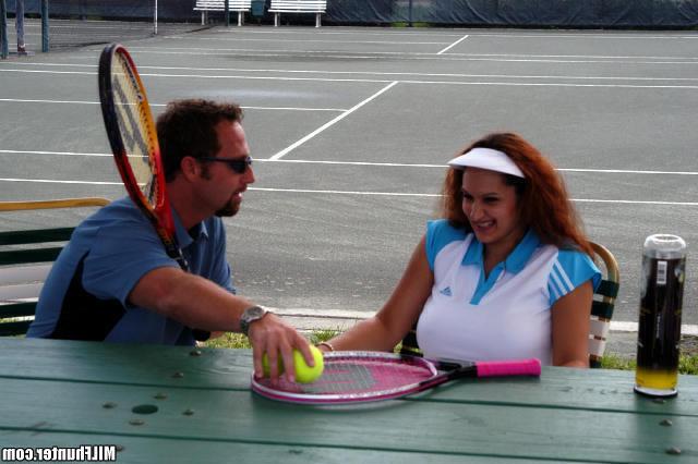12P Sweet tennis playing mom gets picked up by the hunter and nailed
