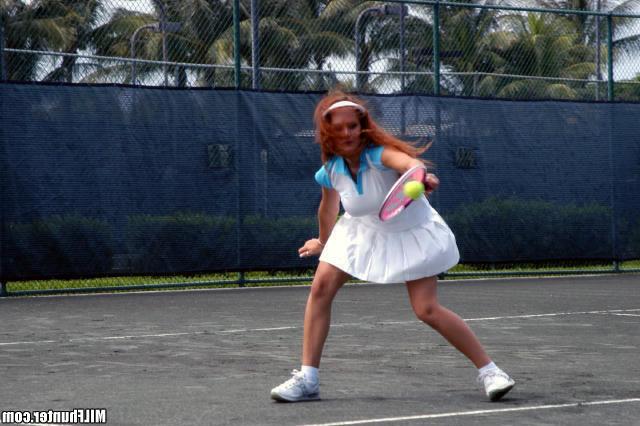 12P Sweet tennis playing mom gets picked up by the hunter and nailed