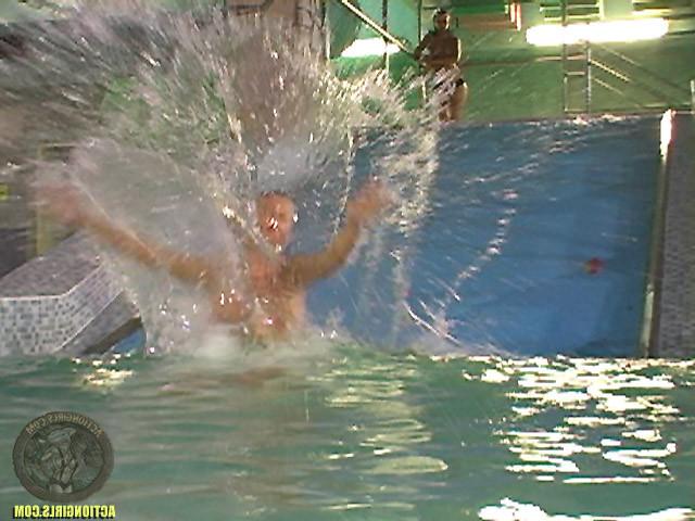 15P Two girls at waterpark