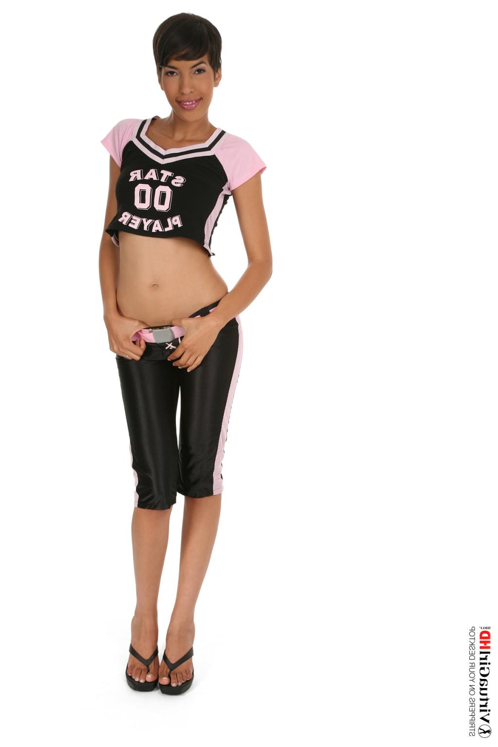 15P Jasmine Arabia peeling off her Basketball Uniform