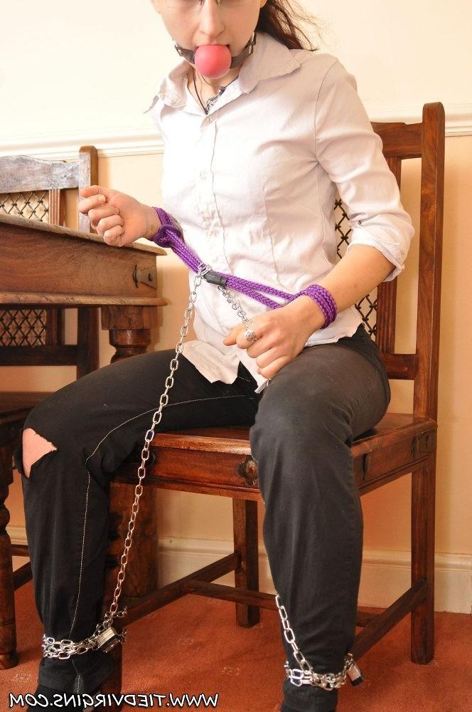 12P Tied virgin slut bailey is chained up for being a bad girl