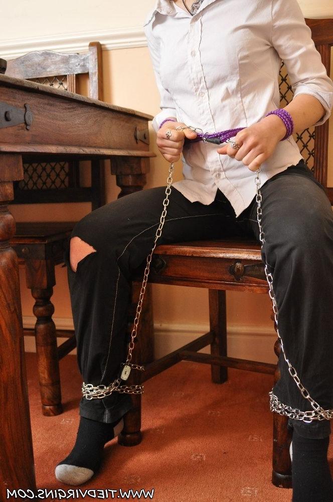12P Tied virgin slut bailey is chained up for being a bad girl