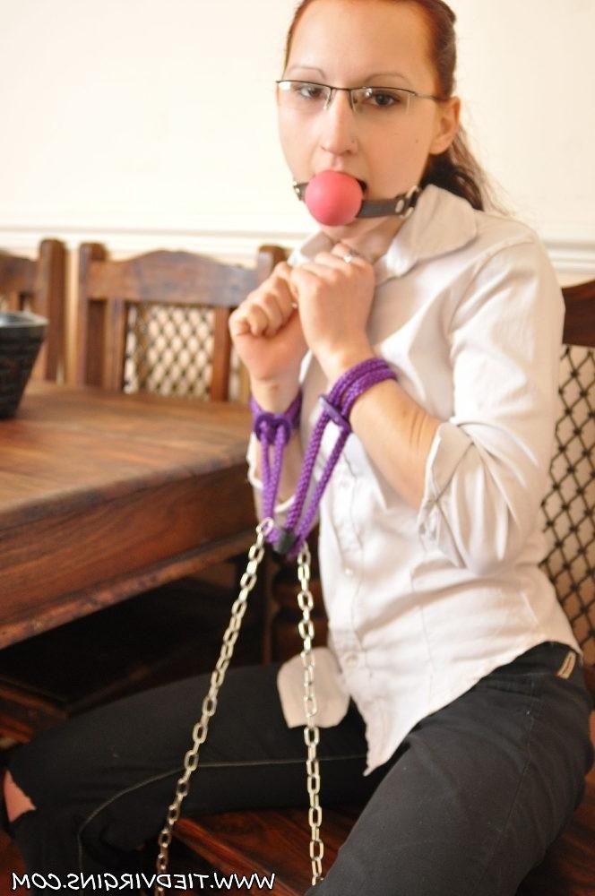 12P Tied virgin slut bailey is chained up for being a bad girl