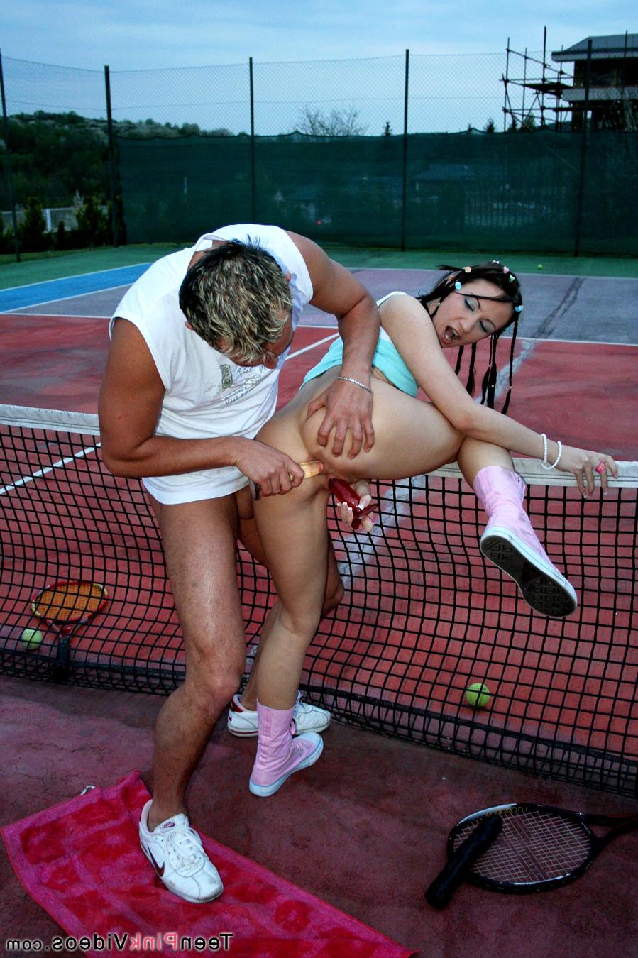 18P Sexy teen takes it up the ass on the tennis court
