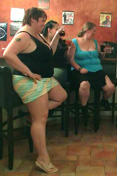 12P The three BBW friends come to the bar and end up naked with great hardcore cock 