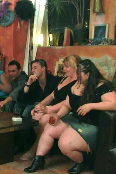 12P The three BBW friends come to the bar and end up naked with great hardcore cock 