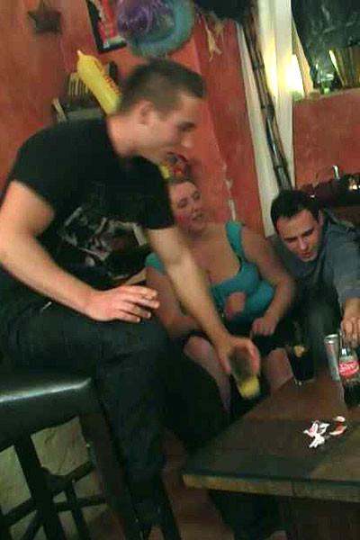 12P Horny BBW babes are in the bar having sex and sucking dicks and the orgy is sizz