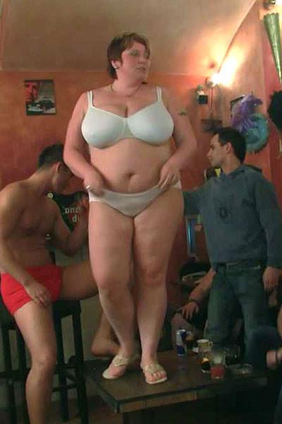 12P Horny BBW babes are in the bar having sex and sucking dicks and the orgy is sizz