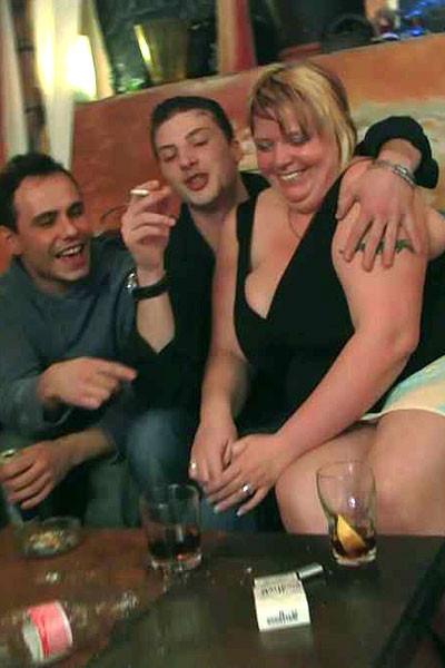 12P The three BBW friends come to the bar and end up naked with great hardcore cock 