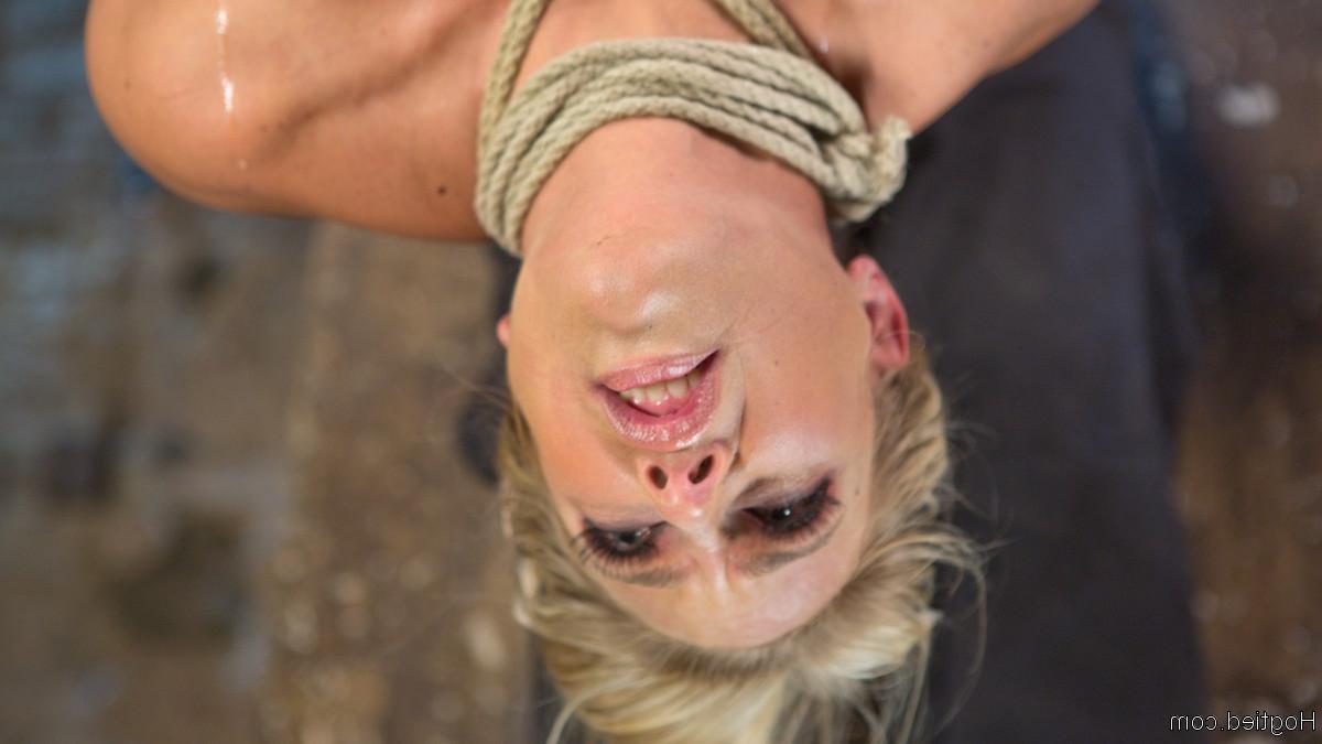 20P Angel is a Hogtied dream girl with her big tits, blonde hair, tan skin, and full