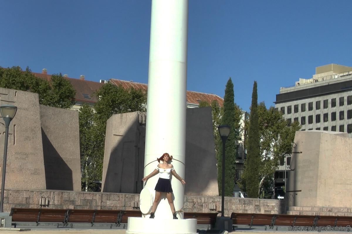 20P Innocent Lilyan Red is shamed around the streets of Madrid. First she's chained 