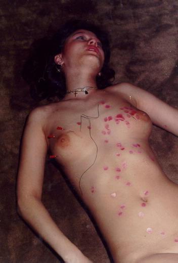 15P Vintage burning torture of slave girl Ra in pain and needle feti
