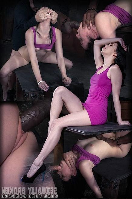 16P Aria Alexander is bound to a bar and double fucked by two maledo