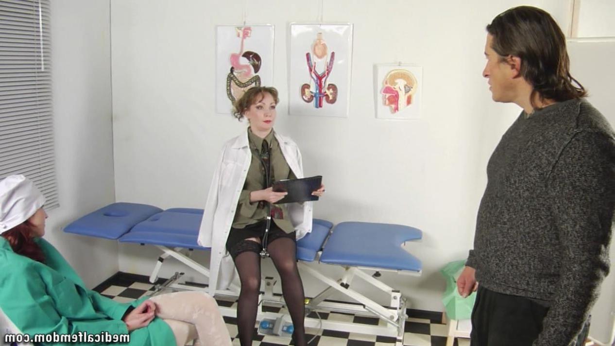 12P Security guy at a femdom medical exam