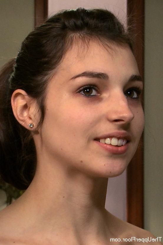 16P Kristine Kahill is face fucked in bondage her ass spanked red