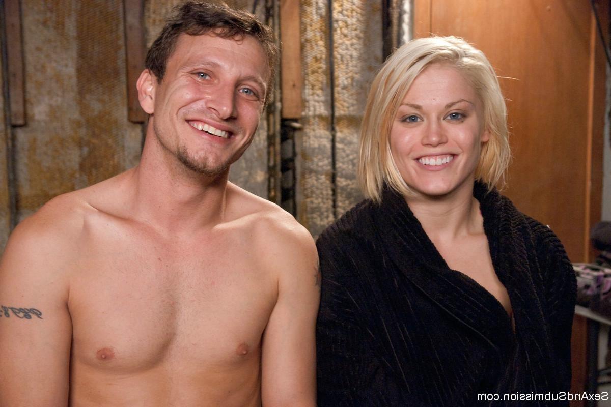 24P Cute blondie gets tied up and fucked in college locker room