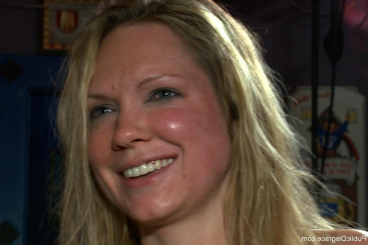 24P Sexy big titted babe gets tied and fucked by strangers in bar