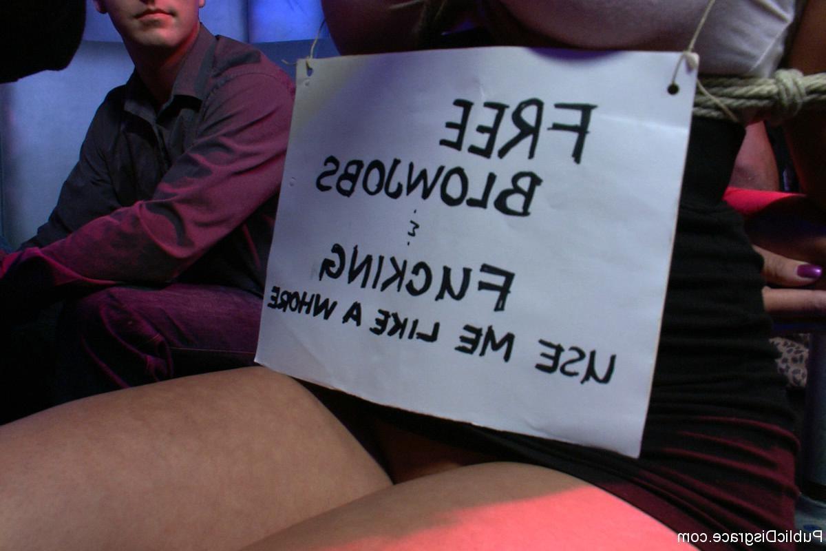 24P Busty Dana Vixen gets tied and fucked by strangers in local bar