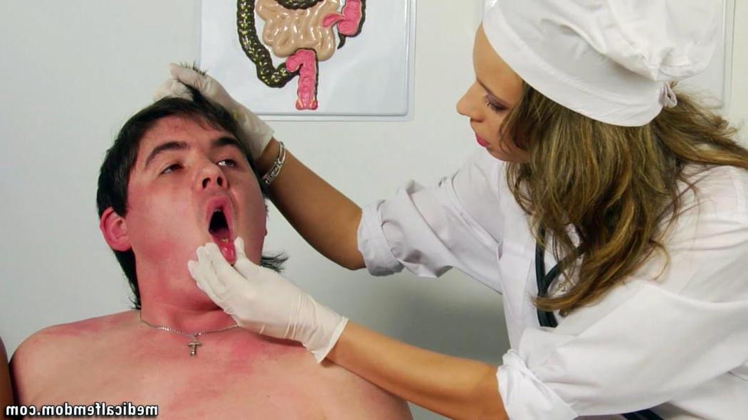 12P Gagged and footjobbed medical male slave