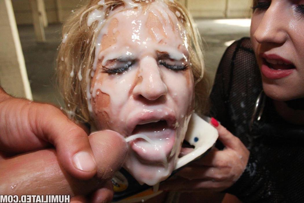 16P Tied up babe getting disgraced with cum