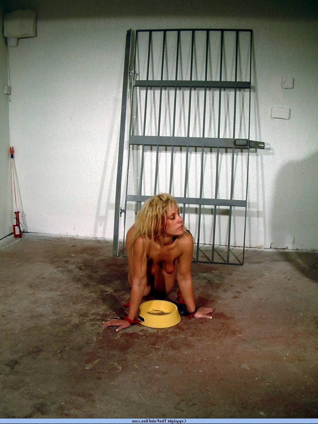 16P Electro pain and humiliation of blonde bdsm slavegirl Crystel Lei in the prison 