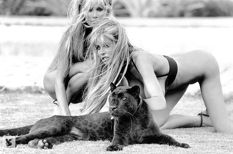 10P Big tits Playboy models in lesbian sex action