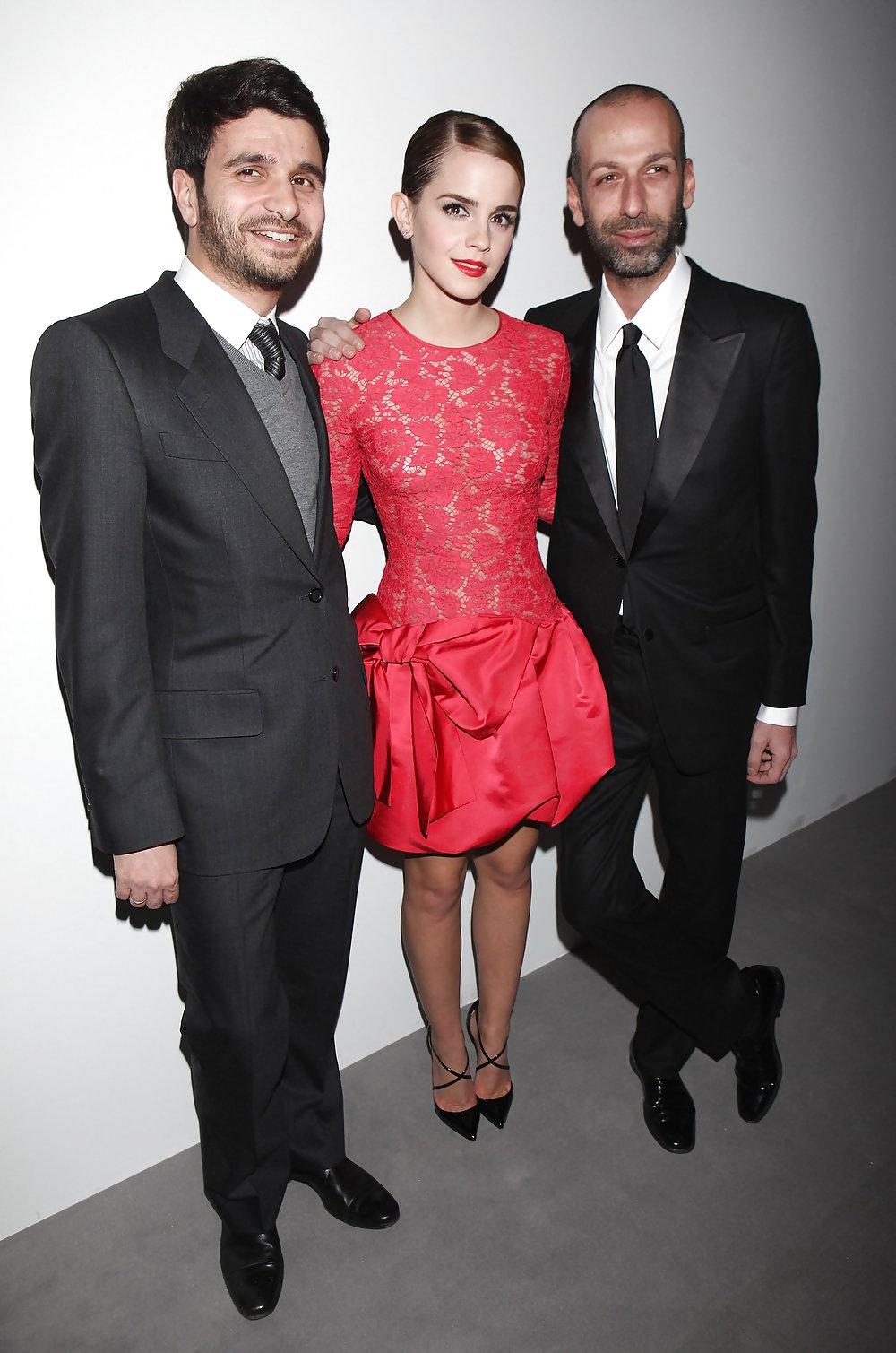 25P Emma Watson, No Bra, Lace Dress = Nipples